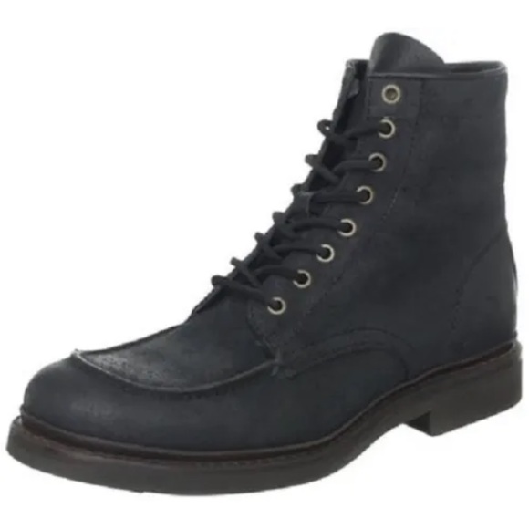 Like New Men’s Frye Wallace Lace-Up Boots, Black Waxed Suede Leather, Size 11D - Picture 8 of 8